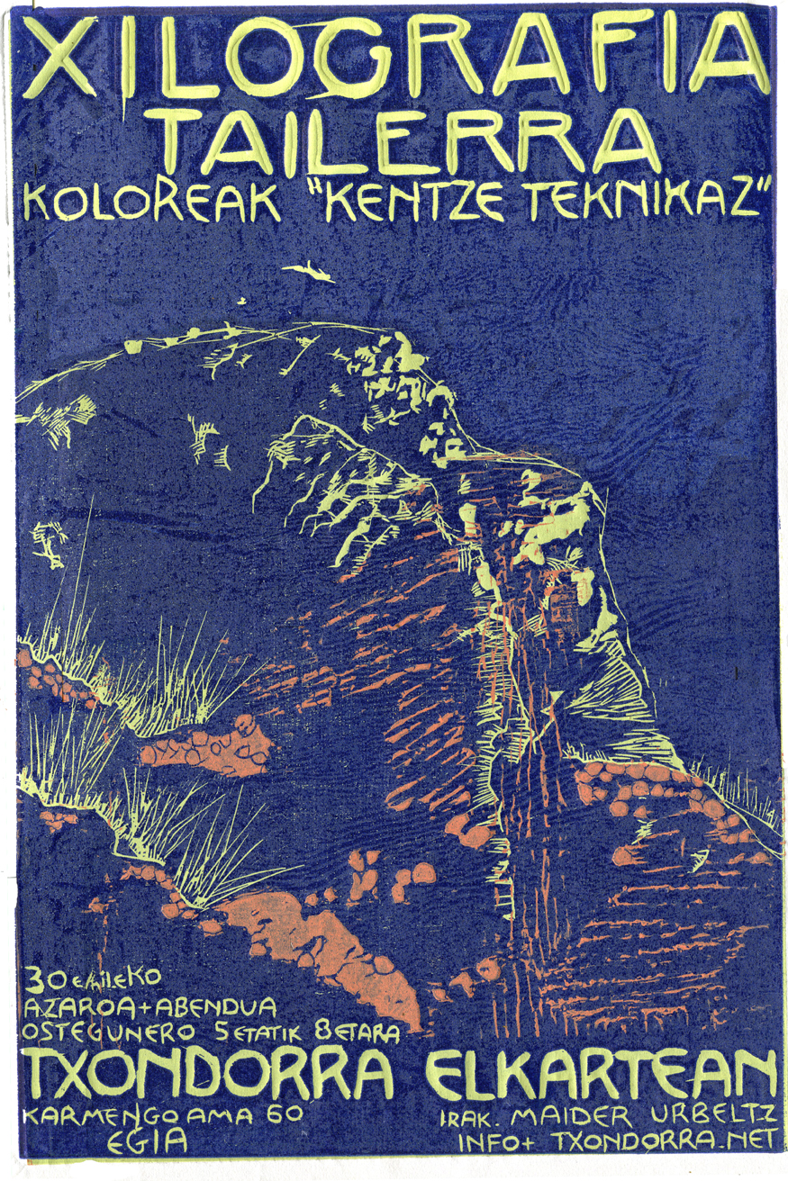 Xilografia tailerra: Koloreak kentze teknikaz